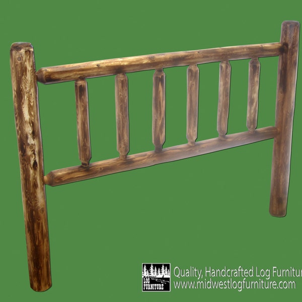 Torched Cedar Handcrafted Headboard -  Solid Wood/Made in USA/Free Shipping