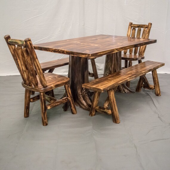 Log Stump Kitchen/Dining Table 40x60 Table Only Etsy
