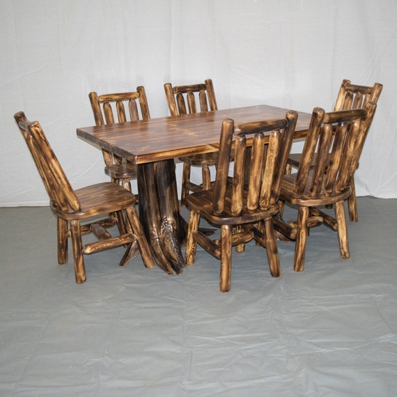 Log Stump Kitchen/Dining Table 40x60 Table Only Etsy