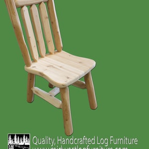 Handcrafted White Cedar Log Chair