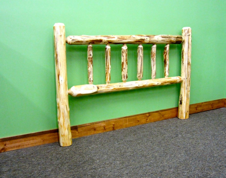 Rustic Log Headboard image 1