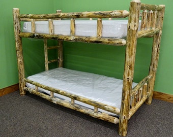 Northern Rustic Pine Bunk Bed - Solid Wood/Made in USA/Free Shipping