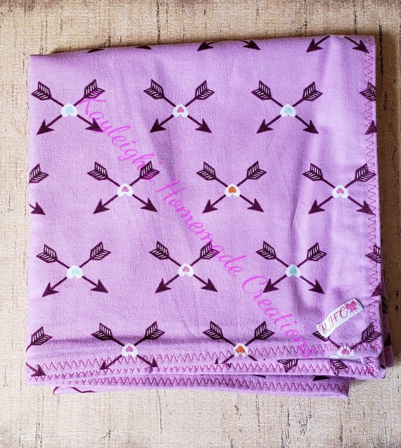 purple receiving blankets