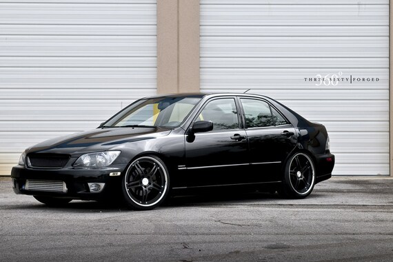 Lexus Is300 Is Left Front Black On 360 Forged Wheels Hd Poster Etsy
