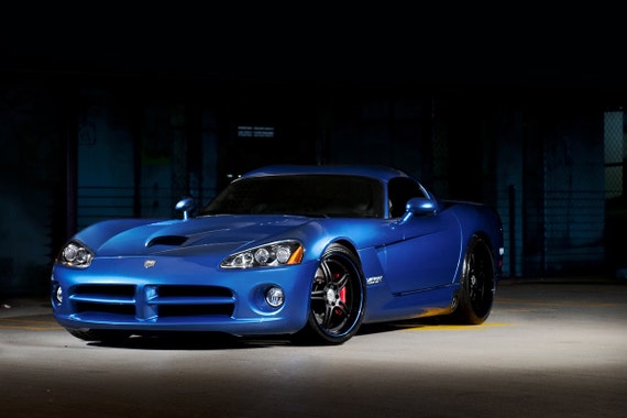 Dodge Viper Srt10 Left Front Blue Dark On 360 Forged Wheels Hd Etsy