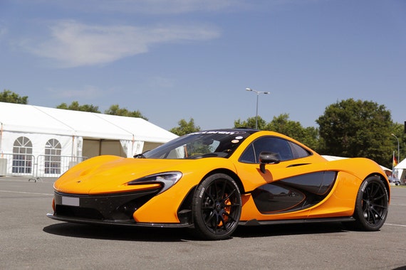 Poster Of Mclaren P1 Left Side Orange Super Car Hd Print Etsy