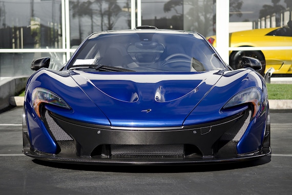 Mclaren P1 Vorne Blau Hd Poster Hyper Auto Print Etsy