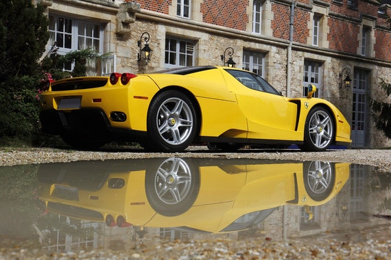 Poster Of Ferrari Enzo F 60 F60 Right Rear Yellow Hd Print Etsy