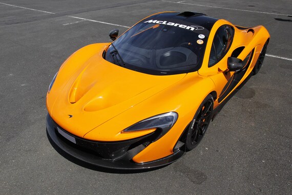 Poster Of Mclaren P1 Left Front Orange Super Car Hd Print Etsy
