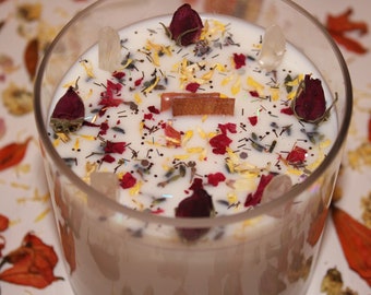 Otoño Cosecha Vela / Vela de otoño / Vela de otoño / Vela de cosecha / / Vela de manzana roja crujiente / Luna llena / Vela de cristal / Velas de cristal / Otoño / Otoño