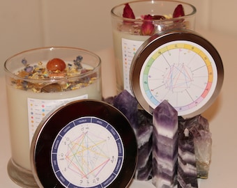 Astrological Birth Chart Candle|Natal Chart|Natal Chart Candle|Aries|Taurus|Gemini|Cancer|Leo|Virgo|Libra|Scorpio|Pisces|Birth Chart