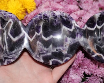 Chevron Amatista Triple Luna BowlCrystal Bowl/ Amethyst Crystal Bowl/Amethyst Bowl/Chevron Amethyst/Dream Amethyst/Crystal Bowls/Amethyst