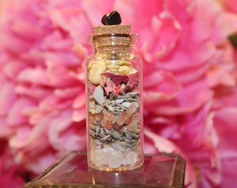 Botella de hechizo de protección / Frasco de hechizo de protección / Mini botella de hechizo / Botella de bruja / Frasco de bruja / Frasco de intención / Botella de intención / Frasco de manifestación / Hierbas