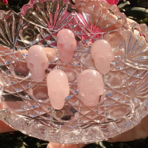 Rose Quartz Crystal Skull|2 CM Crystal Skull|Crystal Skull Carving|Rose Quartz Crystal Skull Carving|Rose Quartz Crystal Skulls