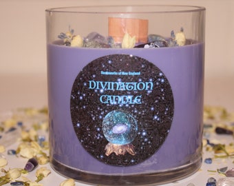 Divination Ritual Candle|Divination|Divination Candle|Divination Tools|Metaphysical Tools|Intention|Intuition|Spirituality|Crystal Candle