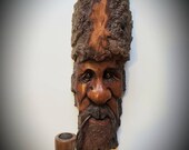 Wood spirit carving tree spirit carving hand made wooden face cottonwood bark whimsical wood carving driftwood art woodspirits mother 39 s day
