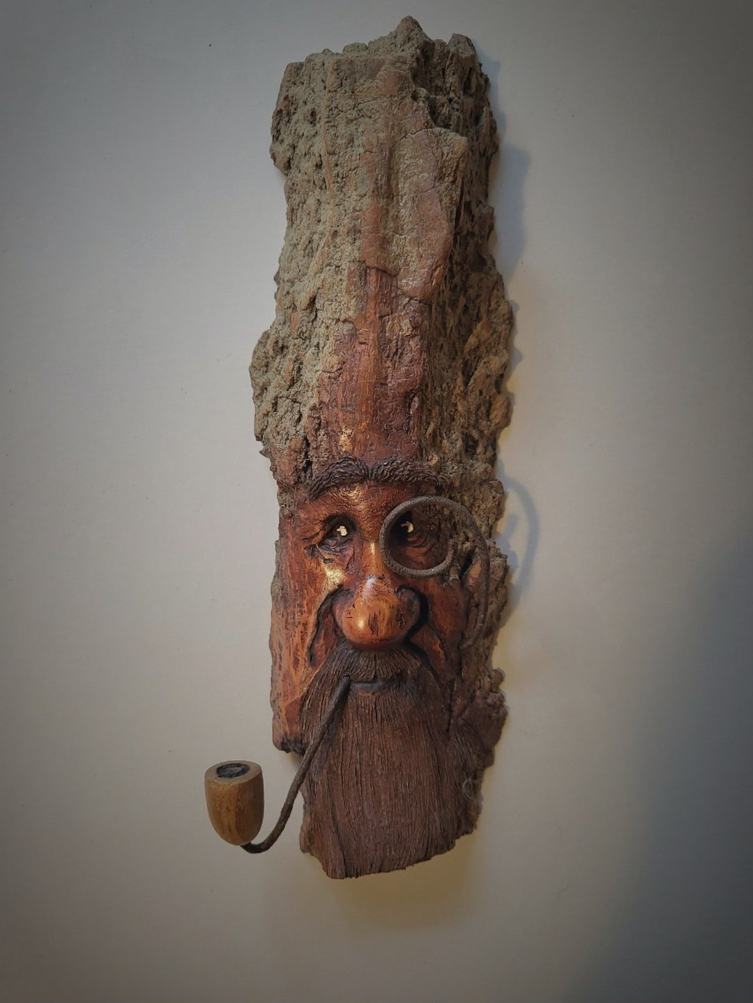 Wood Spirit Wood Carving Hand Carved Wooden Tree Spirit Etsy