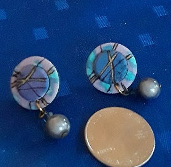 Double circle silk covered studs - image 1