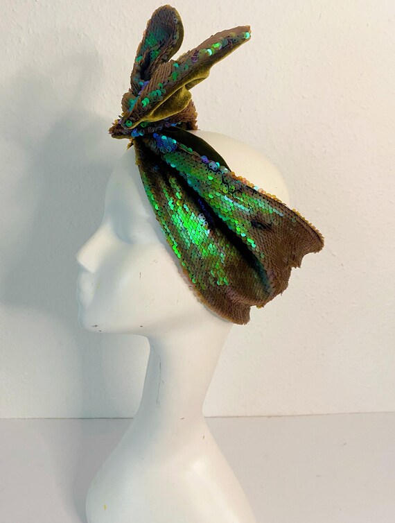 Green Sequin Mermaid Headpiece Green Mermaid Seashell Crown - Etsy main image 4