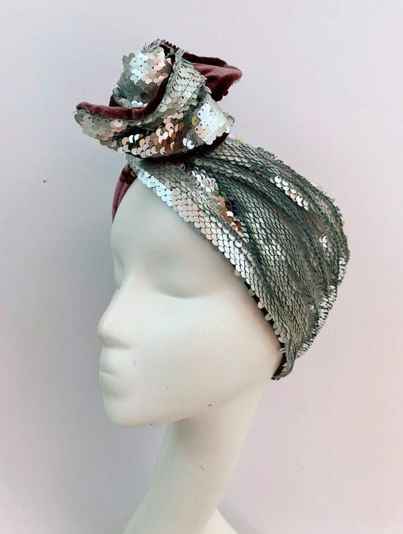 Sequin Headband Silver Costume Accessory Sequin Headband Silver Costume Accessory