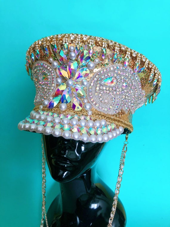 Gold Sequin Pearl Diamante and AB 