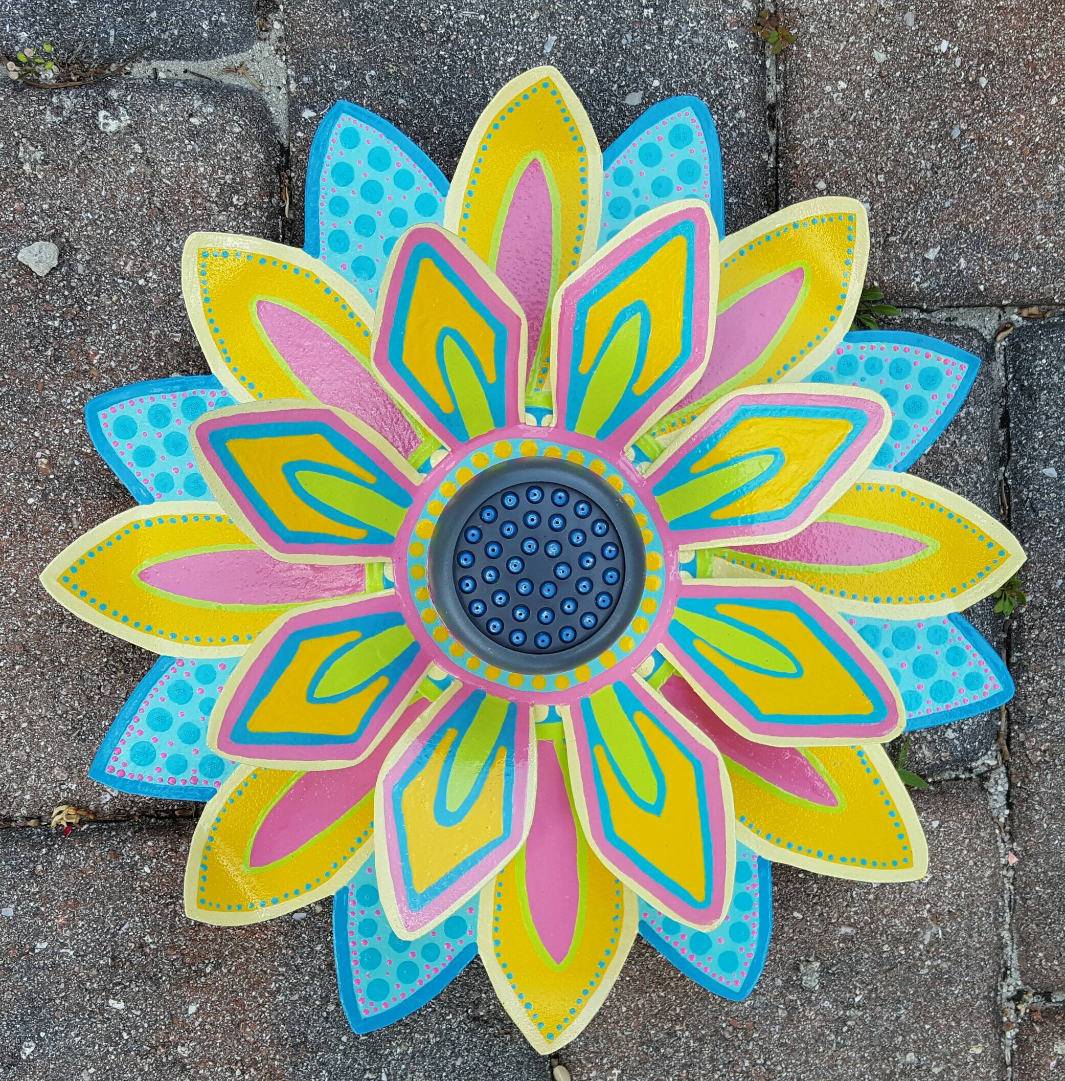 Key West Style Outdoor Shower Bright Garden Flower Shower Etsy