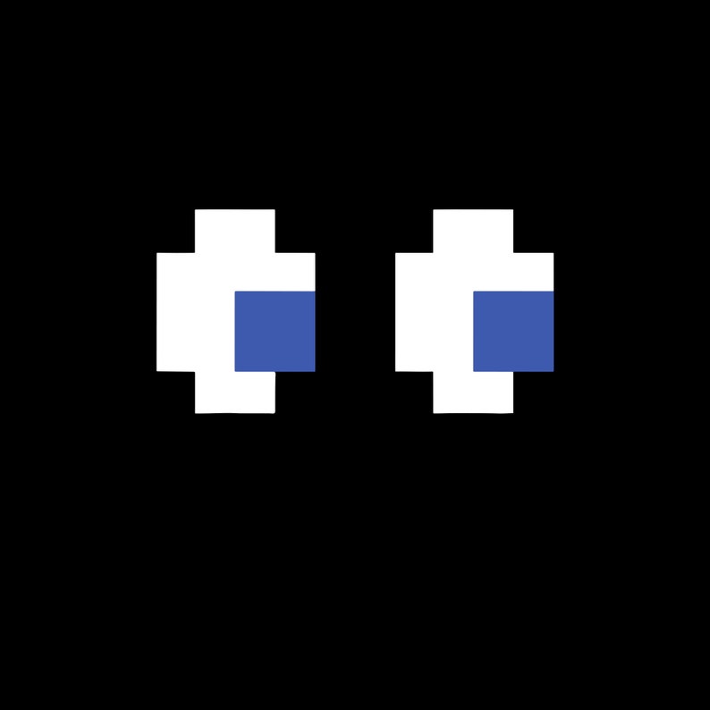 Retro Arcade Game Ghost Eyes Digital PNG Etsy