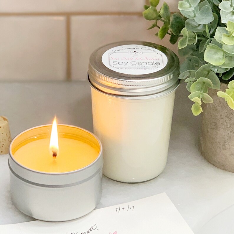 Small Soy Candle Mothers Day Gift Spring Wedding Favor Etsy