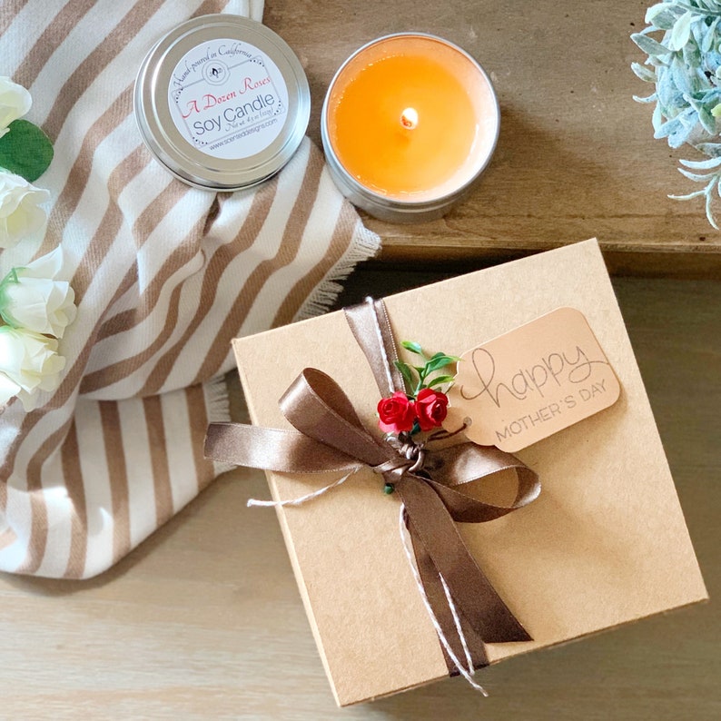 Small Soy Candle Mothers Day Gift Spring Wedding Favor Etsy