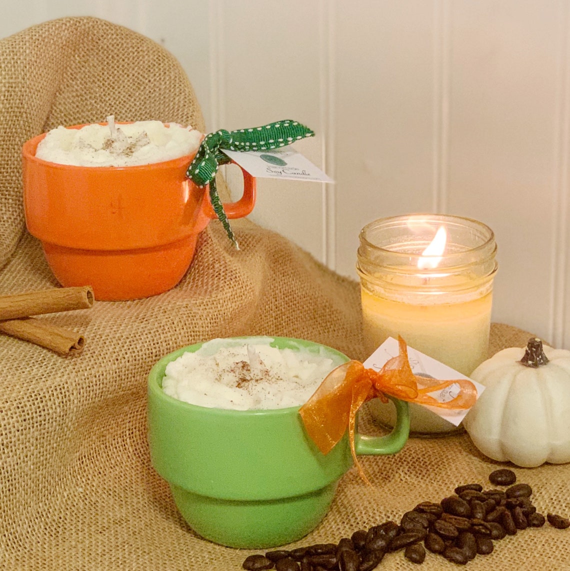 Pumpkin Spice Latte Candle Thanksgiving Hostess Gift Etsy
