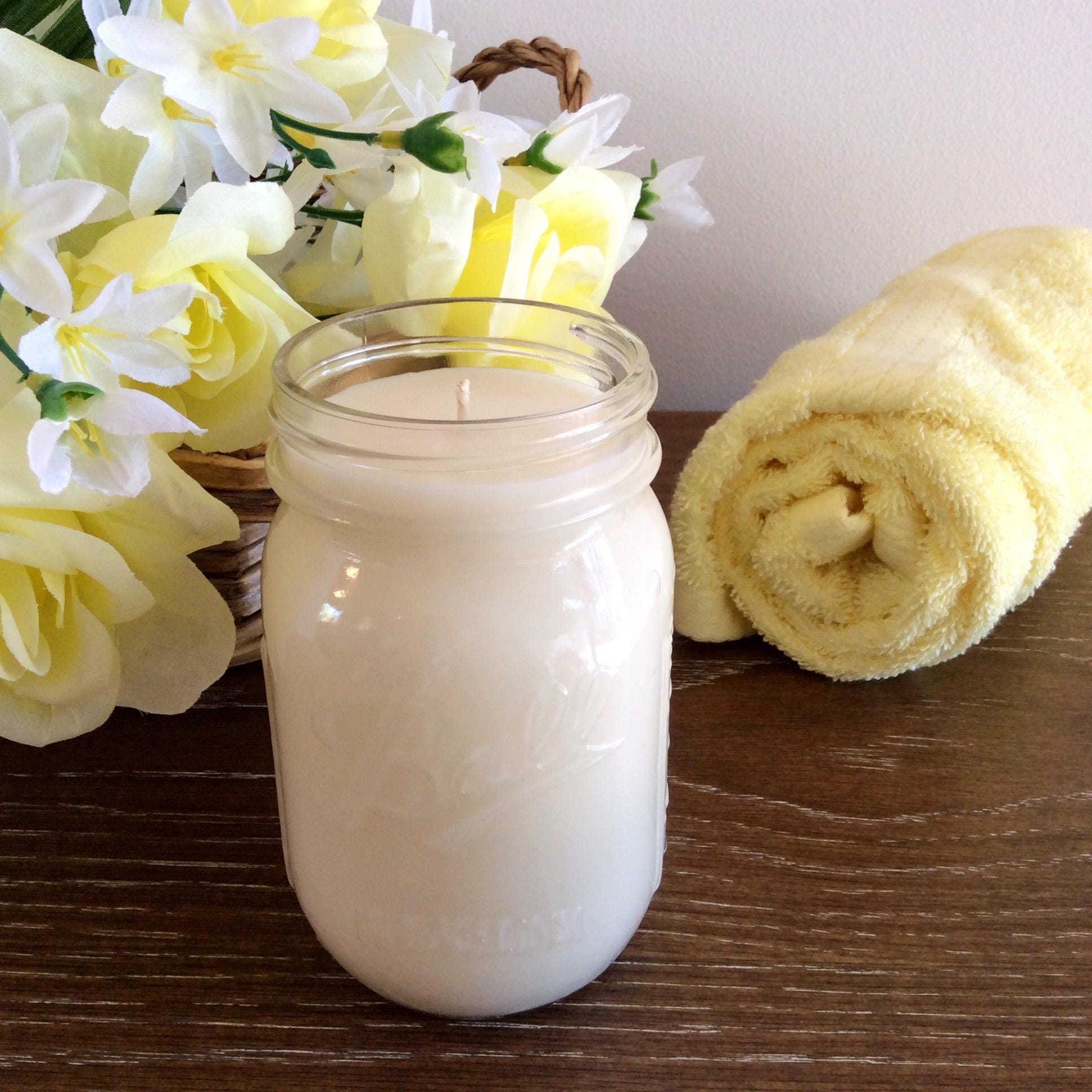 16 oz Mason Jar Soy Candle Pint Jar Soy Candle Handmade Etsy