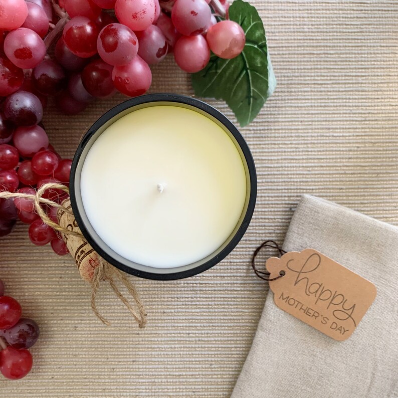 Upcycled Wine Bottle Candle Choose Scent Wine Bottle Soy Etsy