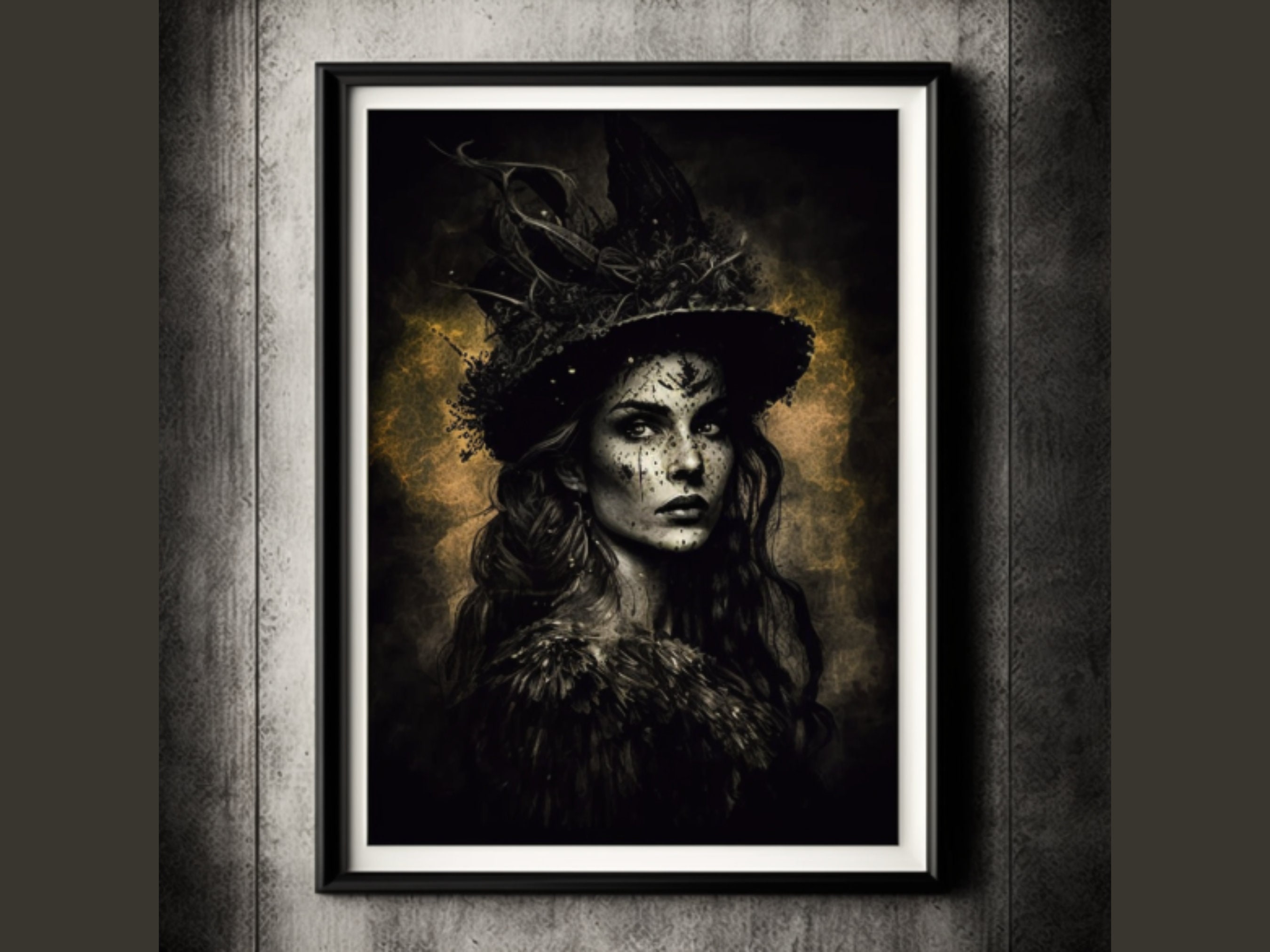 Mystical Witch Art Print Witch Art Vintage Witch Print Wicca Art Witch