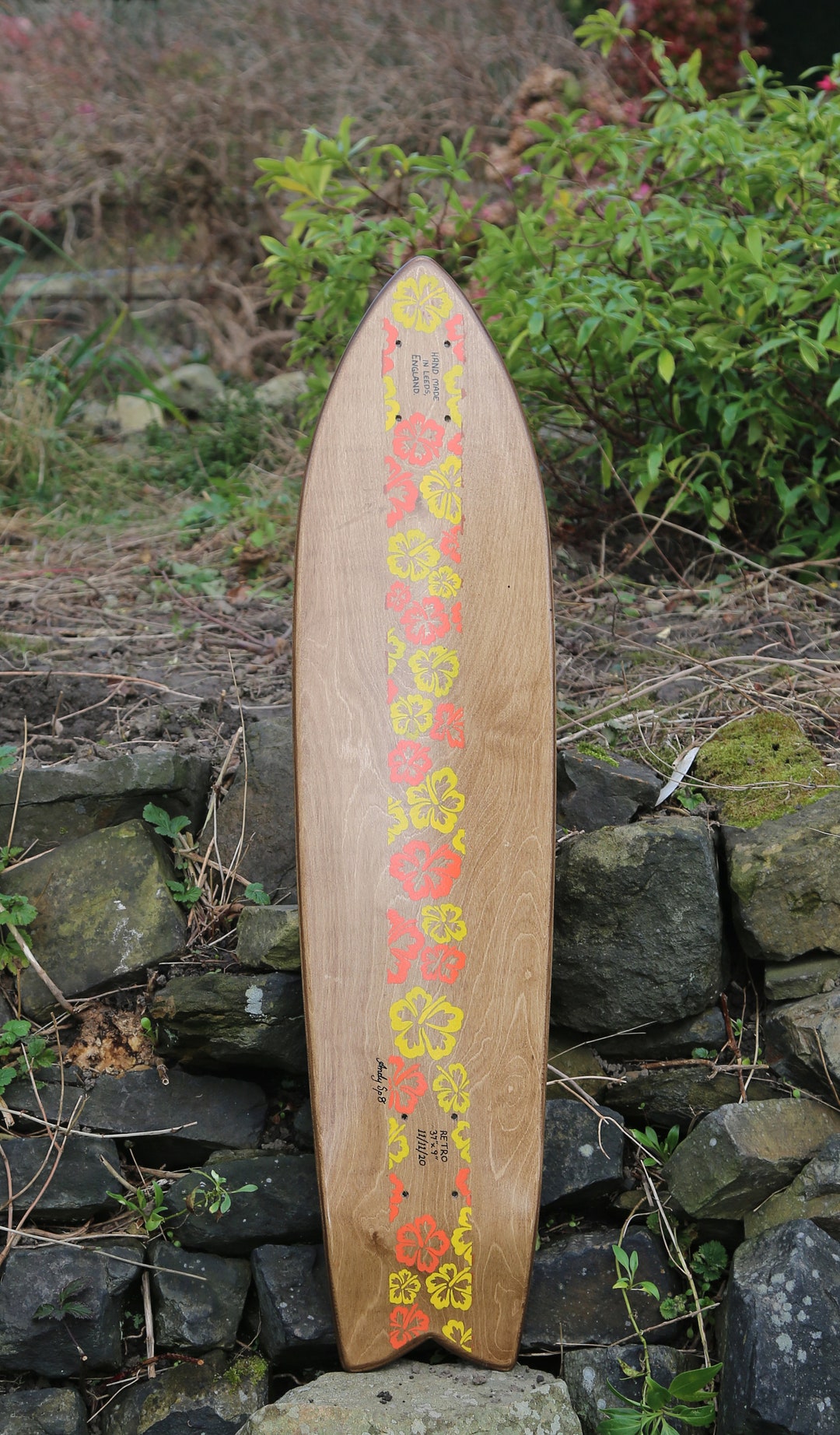 SP8BOARDS Retro2 a Great All round Longboard Deck With a Fishtail Shape