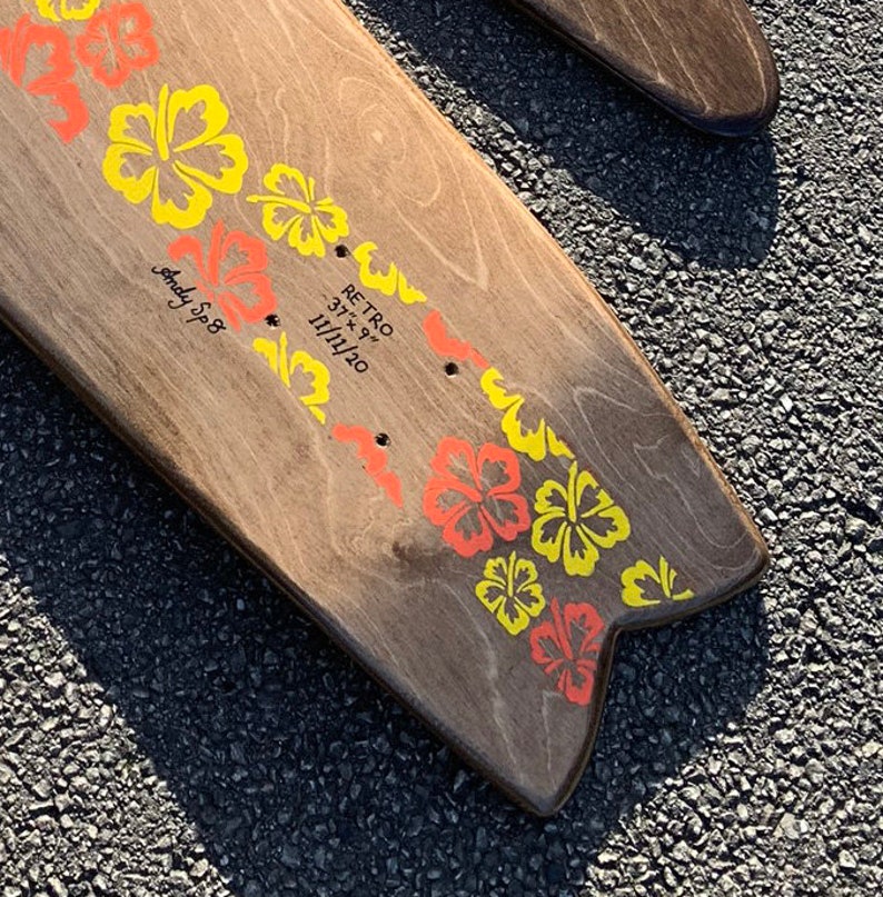 SP8BOARDS Retro2 a Great All round Longboard Deck With a Fishtail Shape