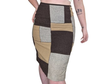 90s Patchwork Midi Skirt