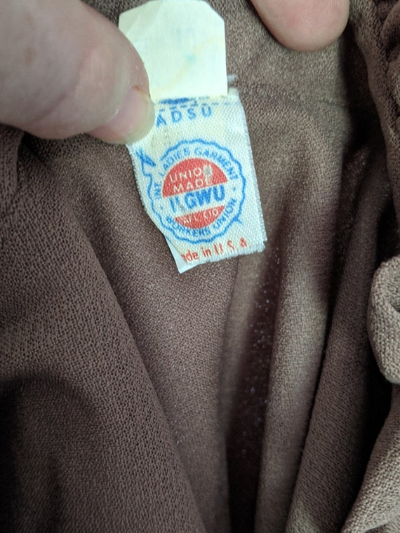 70s Union Made 3pc Suit Set Dress Belt Cropped Ja… - image 6