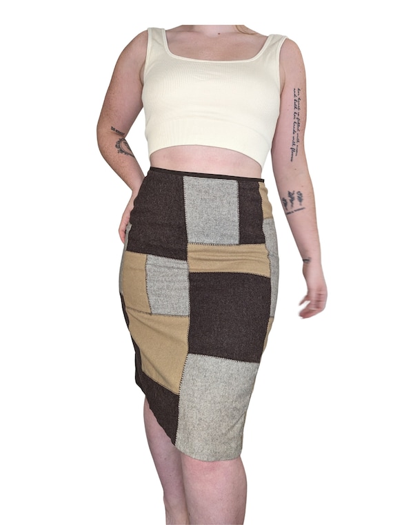 90s Patchwork Midi Skirt