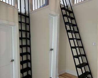 7ft Retractable Loft Ladder - Steel & Wood - Fully Finished - Custom Made