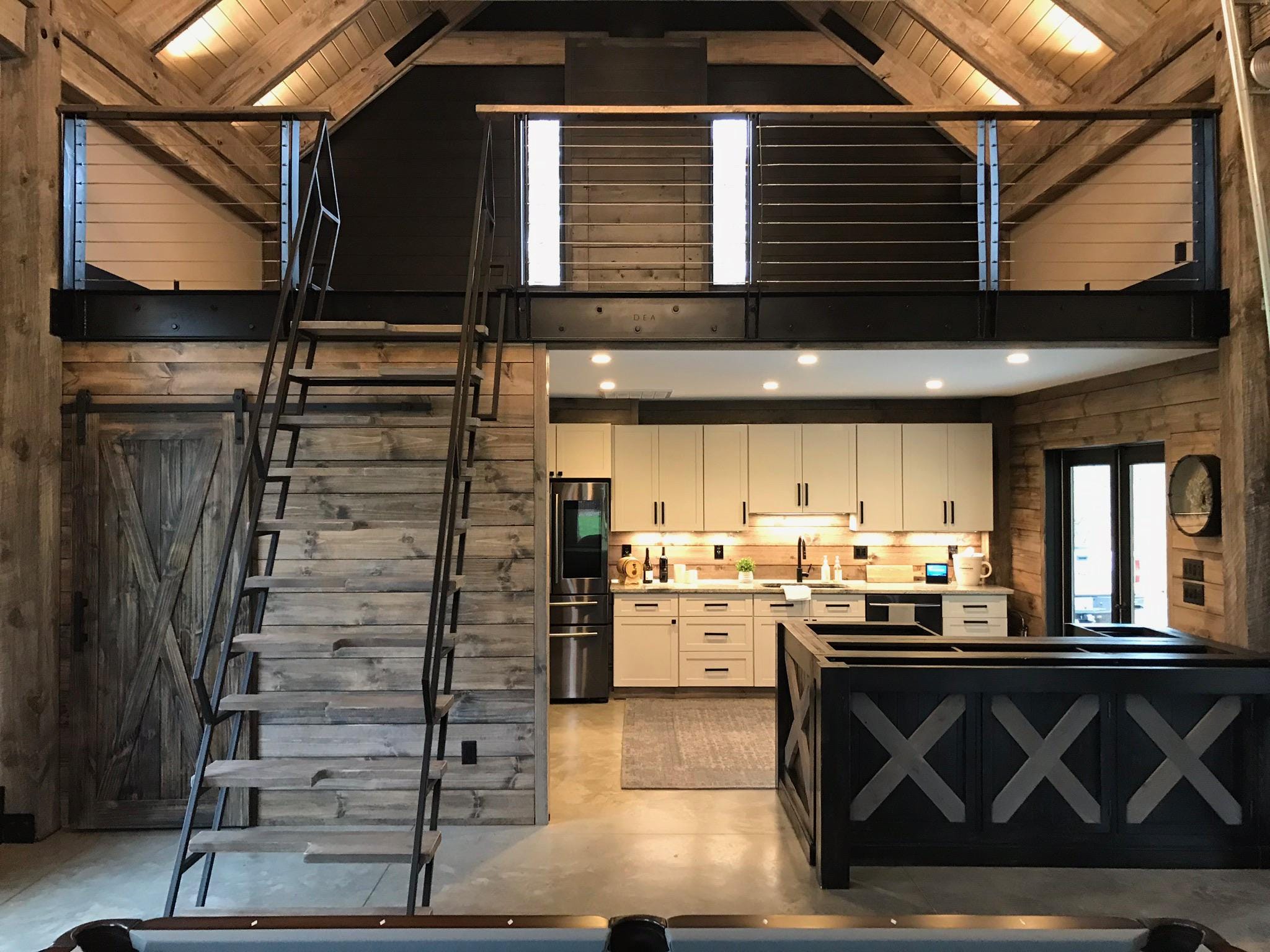8ft Retractable Staircase Loft Ladder - Extra Wide - Steel & Wood ...
