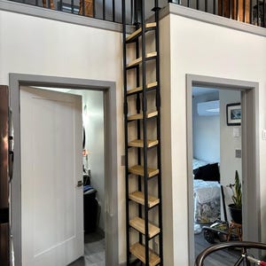 9ft Retractable Loft Ladder - Steel & Wood - Fully Finished - Custom ...