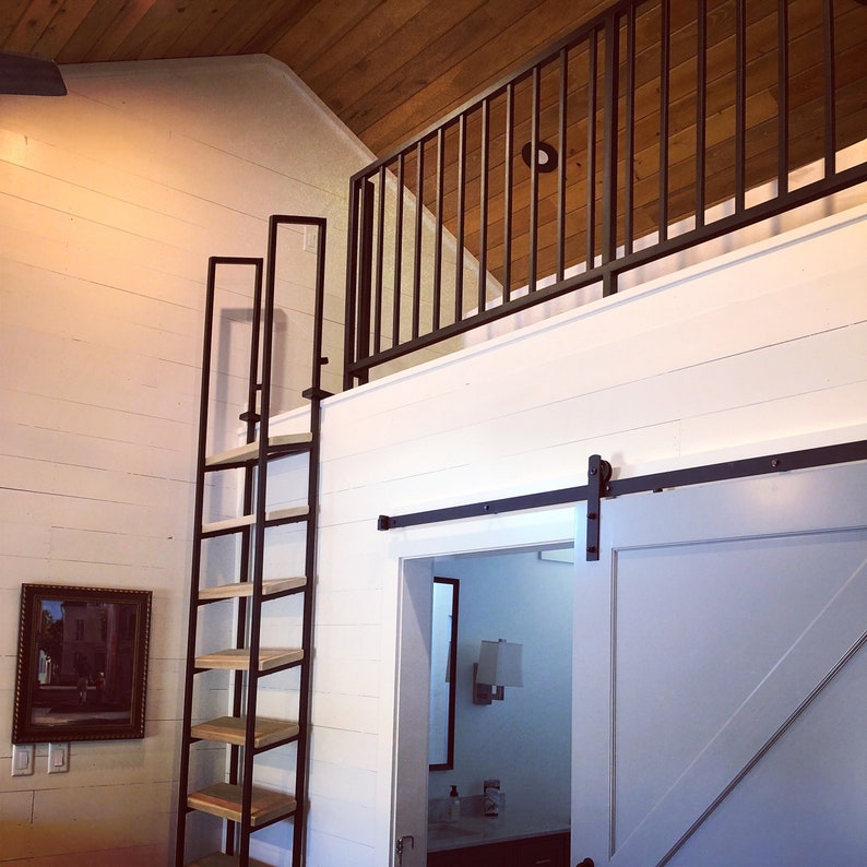 Loft Ladder8ft With 4 Feet of Railings Free Shipping Etsy