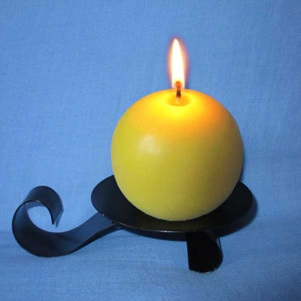 Bougie Ronde en Cire d'abeille Naturelle, Durée 16H.