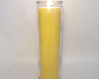 Novena-style beeswax votive candle (lasts 90 hours)
