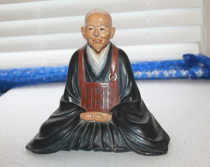 B7 Vintage Washable Hakata Urasaki Doll Priest Meditation Monk Etsy