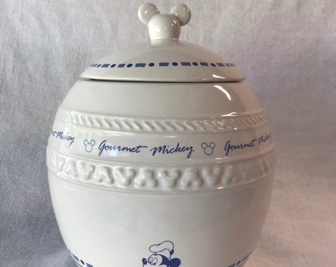 Disney Gourmet Mickey Cookie Jar NEW IN BOX Urn Style Mouse Etsy