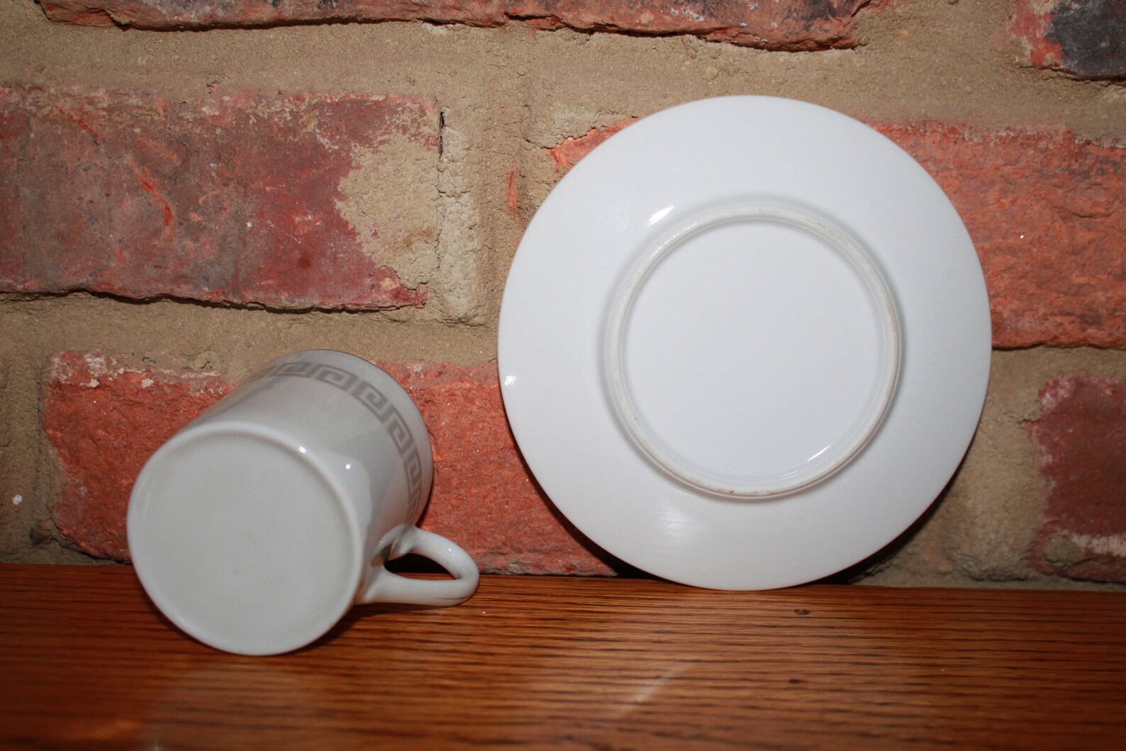 Q11 Demitasse Set Flat Bottom Cup and Saucer Platinum Trim Etsy