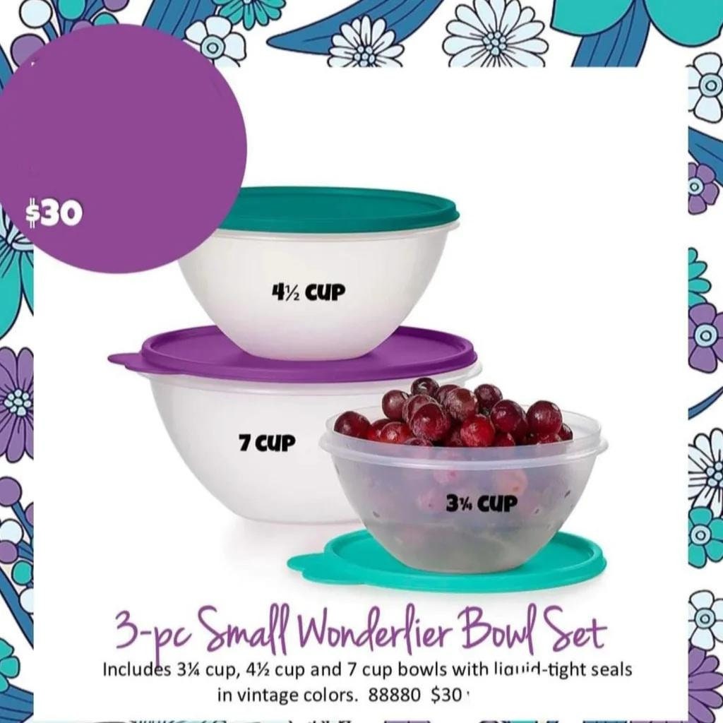 Tupperware Wonderlier 3-piece Bowl Set 