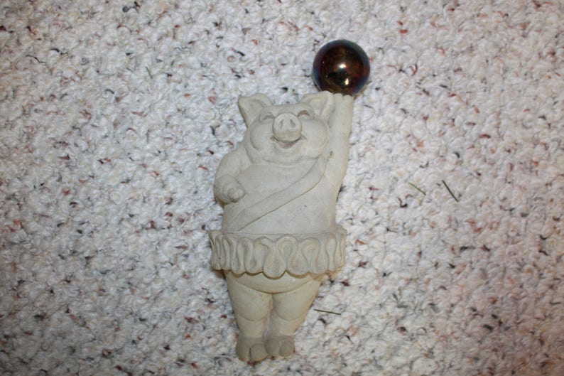 S1 Wunderlichen Beton Schwein Blickte Ball Wand Garten Dekor Etsy