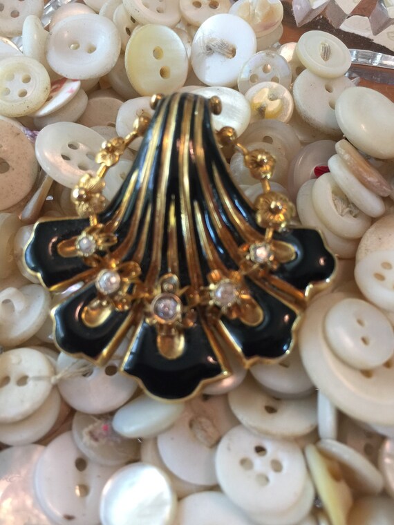 Victorian Diamond enamel Brooches